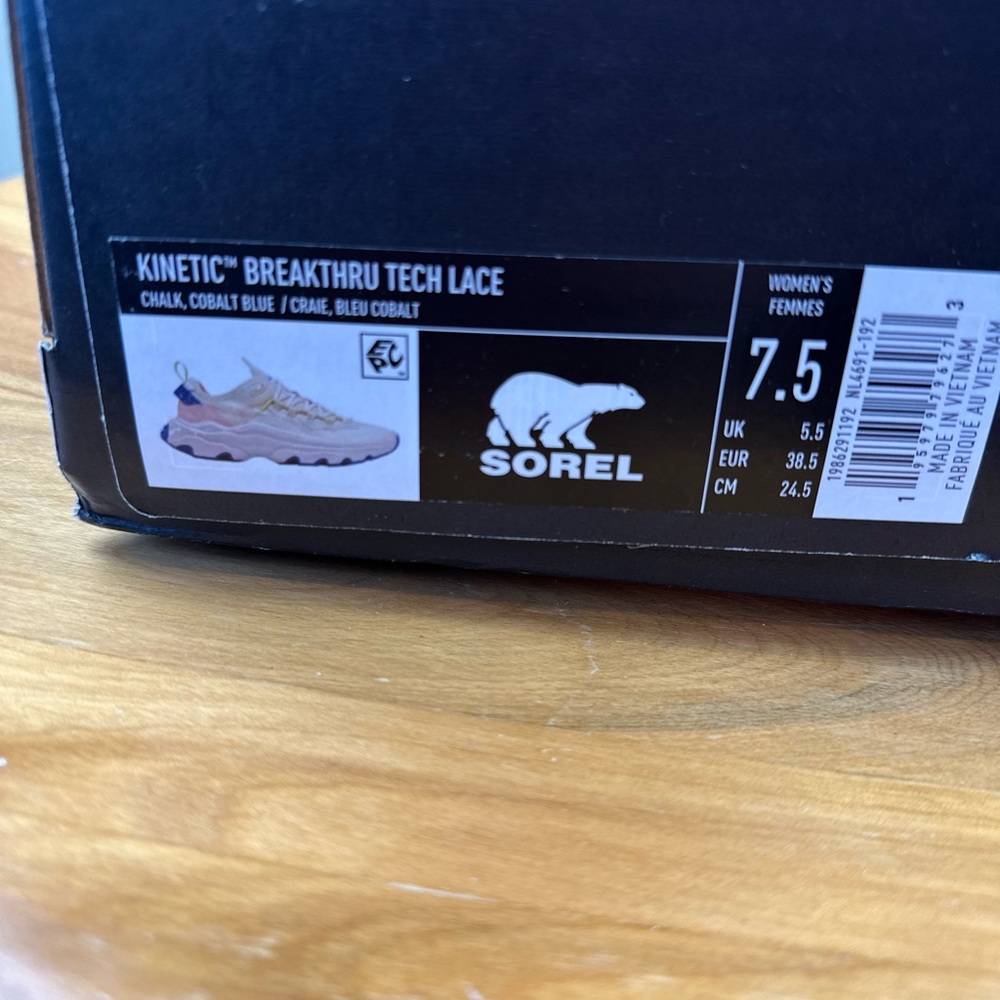Sorel NWB Size 7.5 women’s Kinetic Breakthru Tech lace Athletic Sneakers - Picture 11 of 11